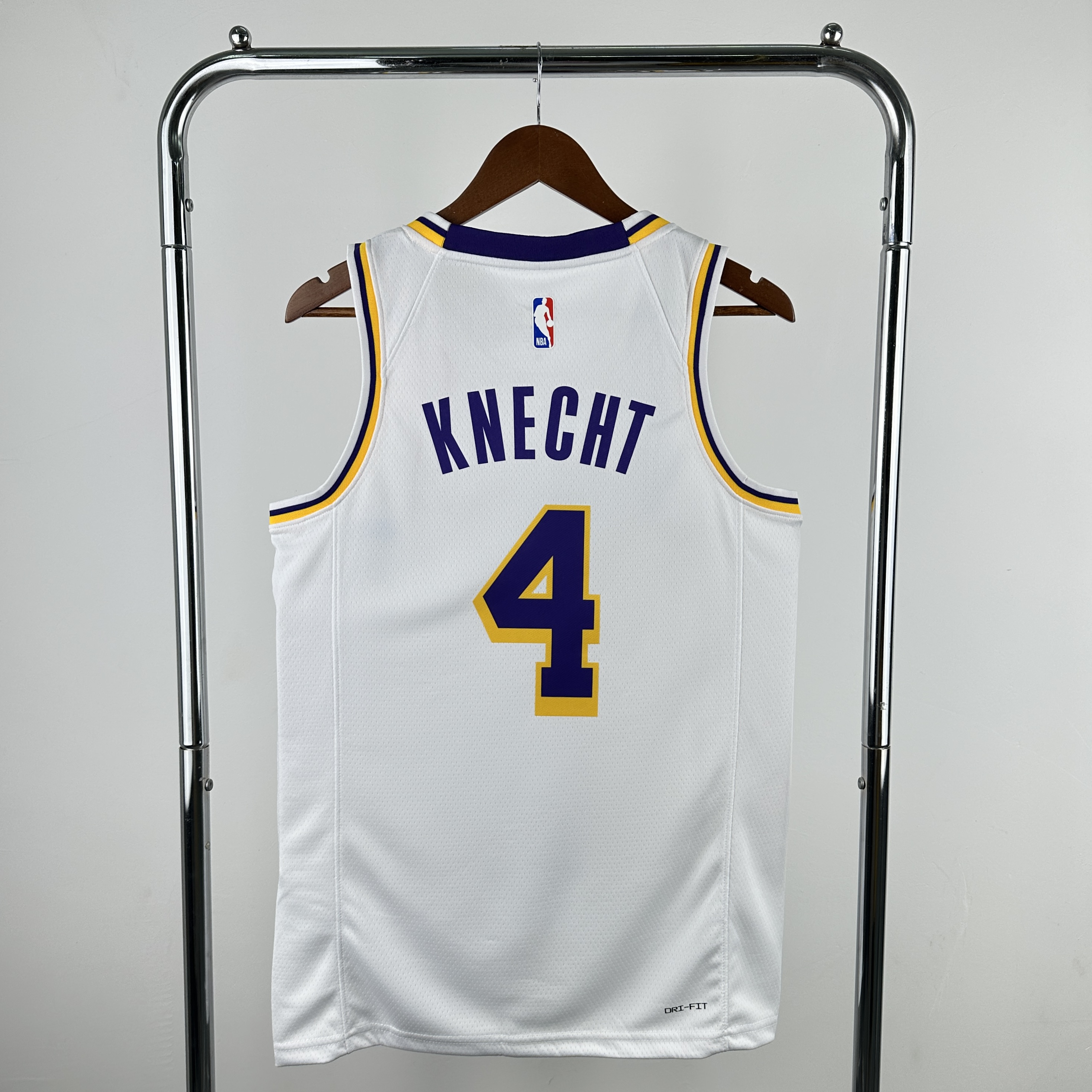 Men Los Angeles Lakers #4 Knecht White Season Nike 2025 NBA Jersey->baltimore ravens->NFL Jersey